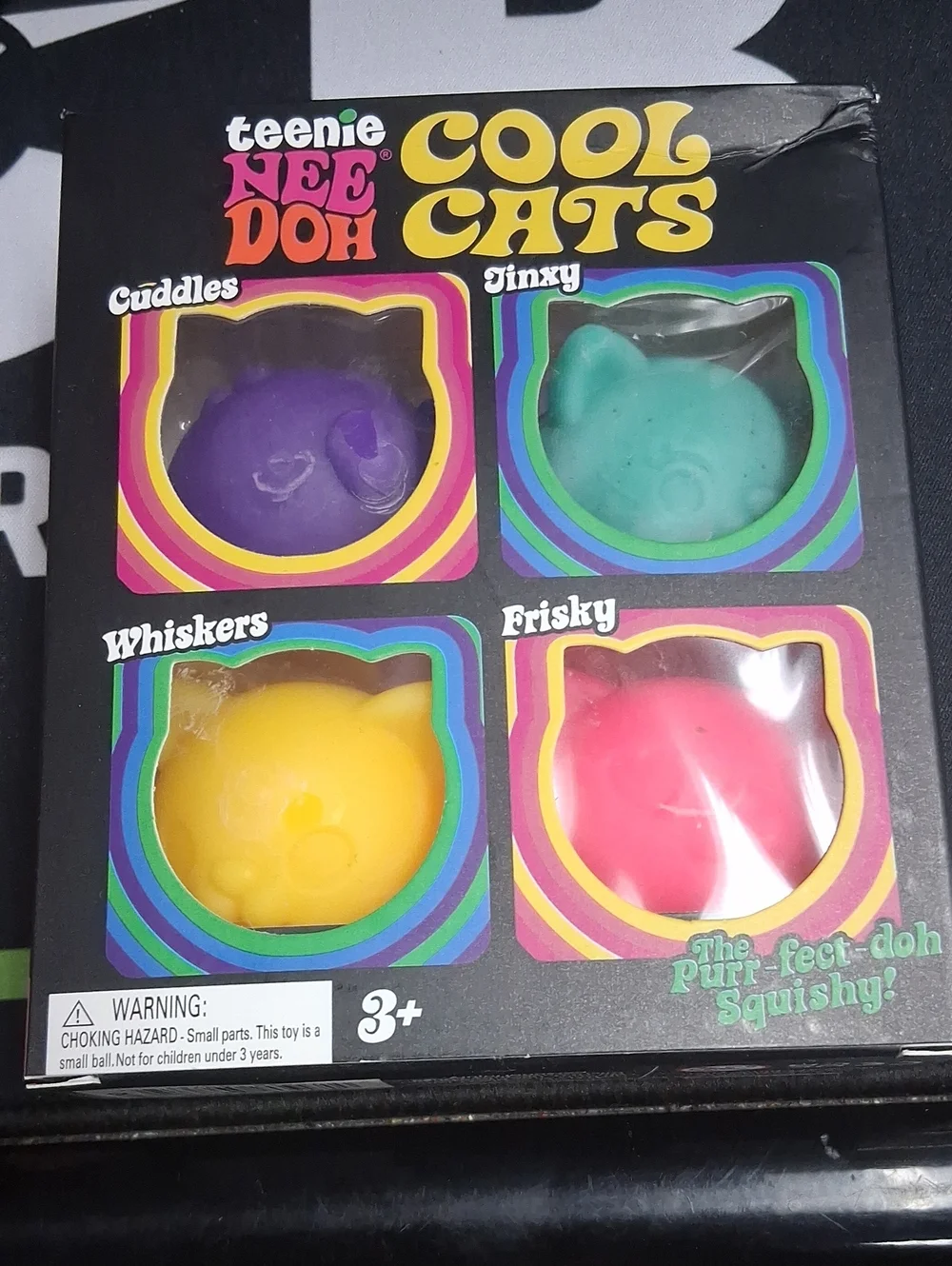 Cool Cats Squishy Party Favors - Purple, Teal, Yellow, Pink